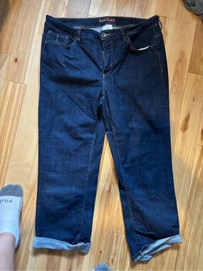 Santana Canada Dark Indigo Relaxed Fit Women's cropped jeans